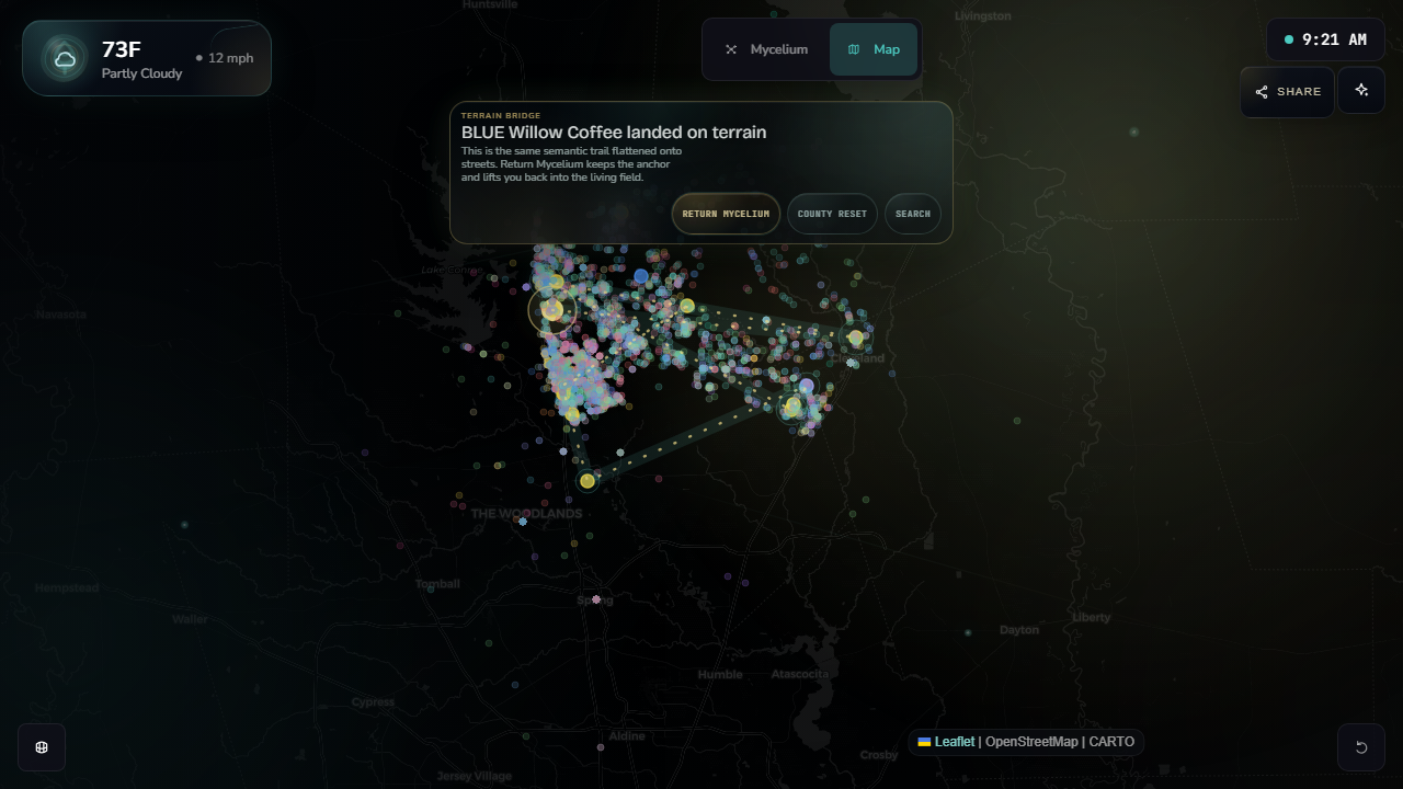 Focused business carried into map mode.